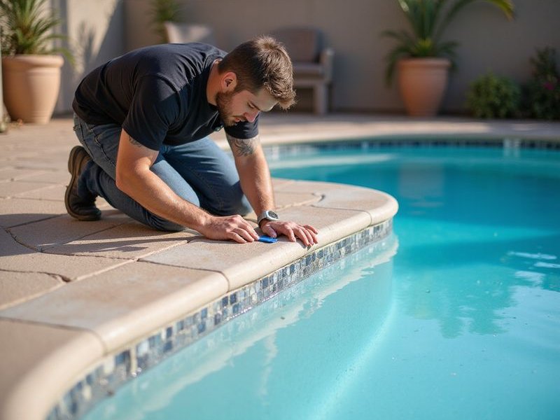 Pool Tile Replacement project 4